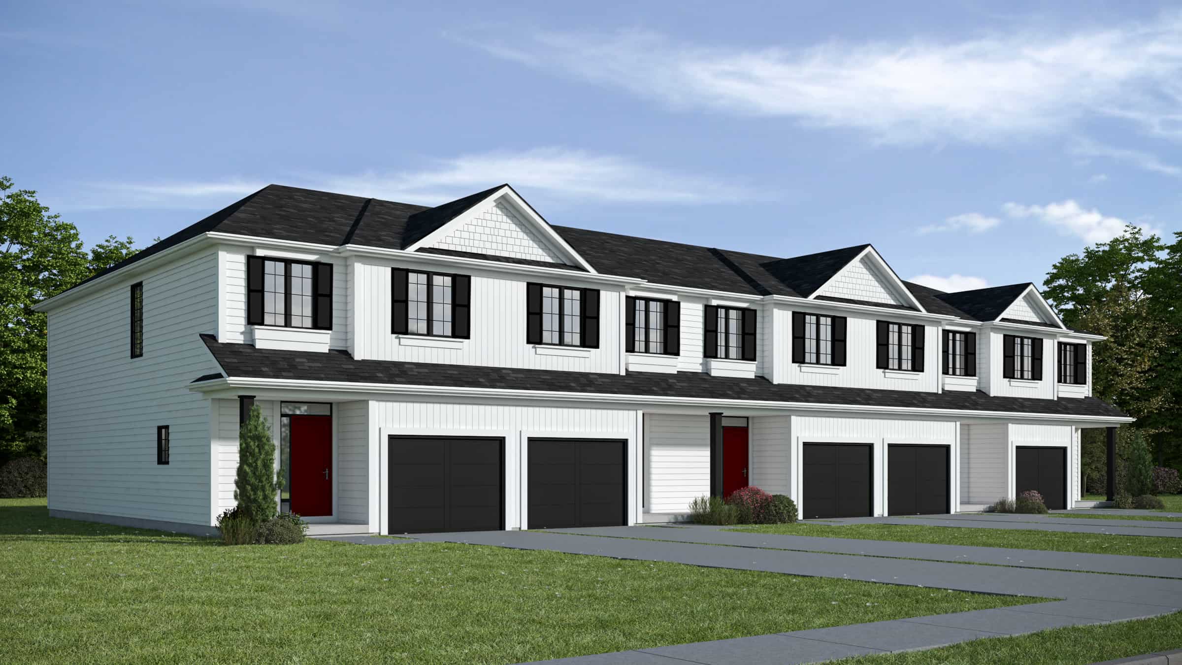 3D Render of town homes
